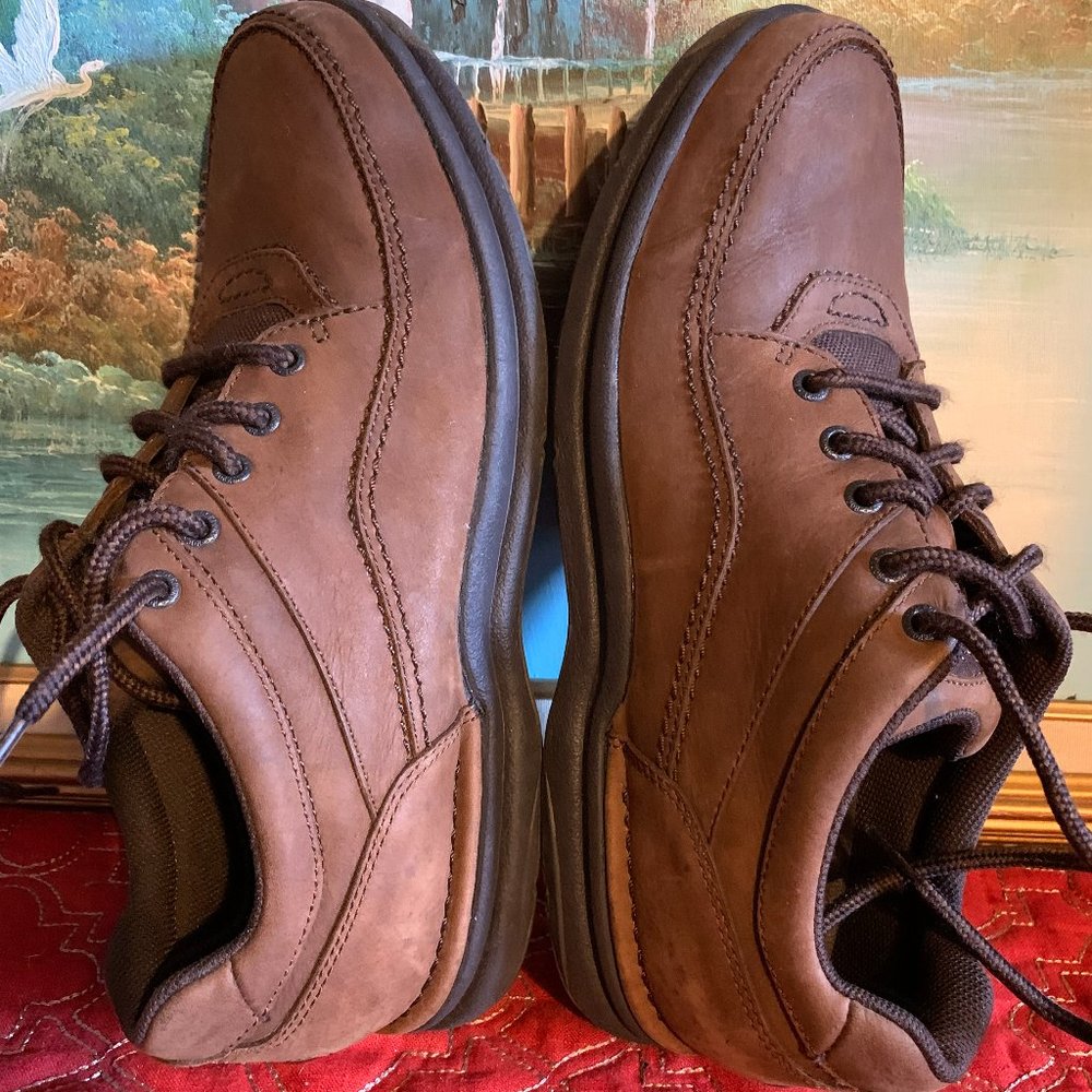 Rockport Brown Leather Oxfords Lace Up Shoes Men's 12 - Picture 7 of 15